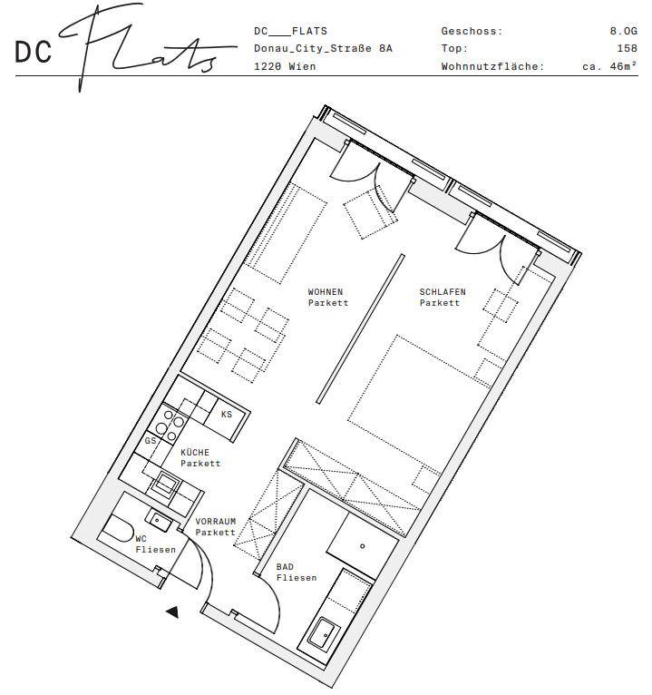 Plan_1220, Donau City S 8A_OG08_TOP 158