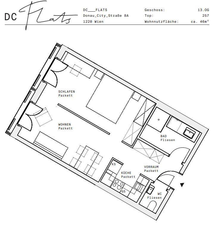 Plan_1220, Donau City S 8A_OG13_TOP 257