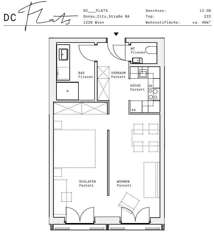 Plan_1220, Donau City S 8A_OG12_TOP 222