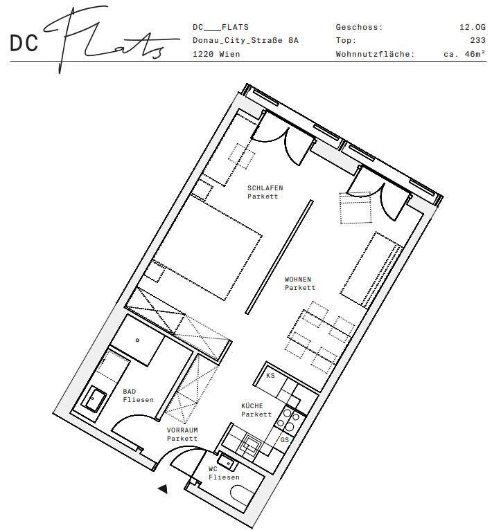 Plan_1220, Donau City S 8A_OG12_TOP 233