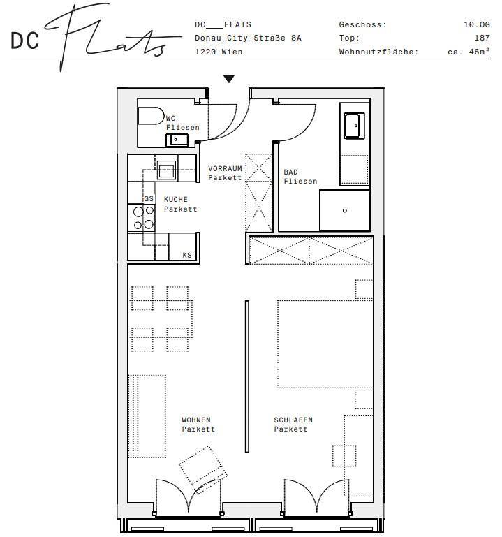 Plan_1220, Donau City S 8A_OG10_TOP 187