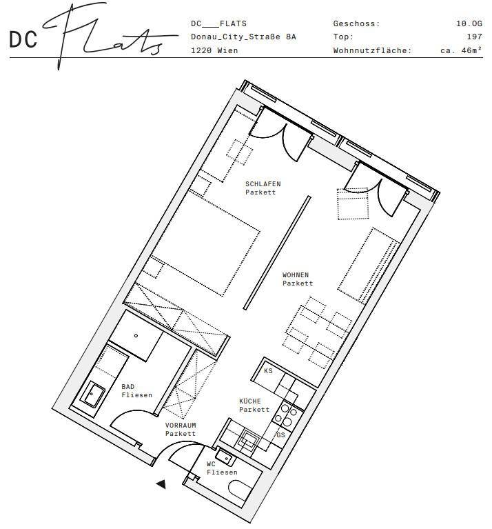 Plan_1220, Donau City S 8A_OG10_TOP 197
