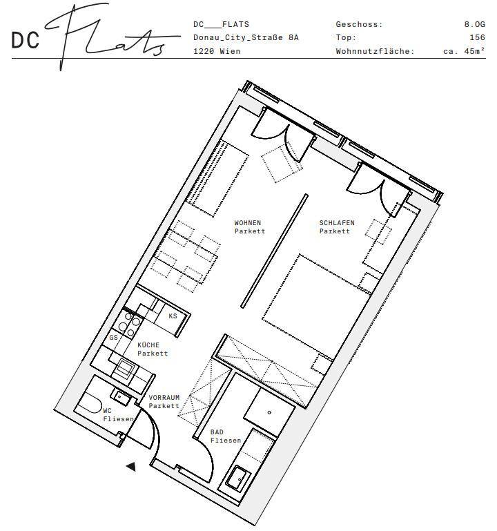 Plan_1220, Donau City S 8A_OG08_TOP 156