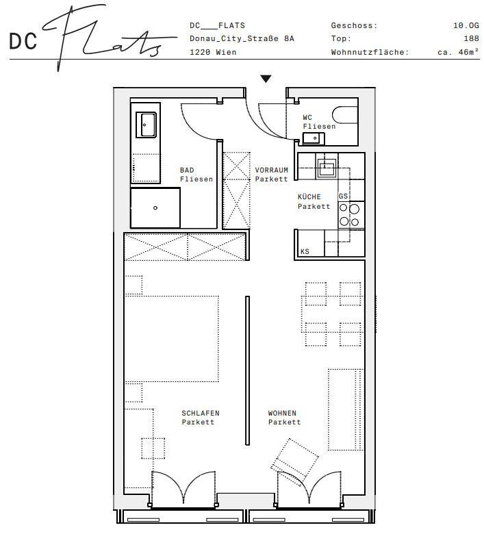 Plan_1220, Donau City S 8A_OG10_TOP 188