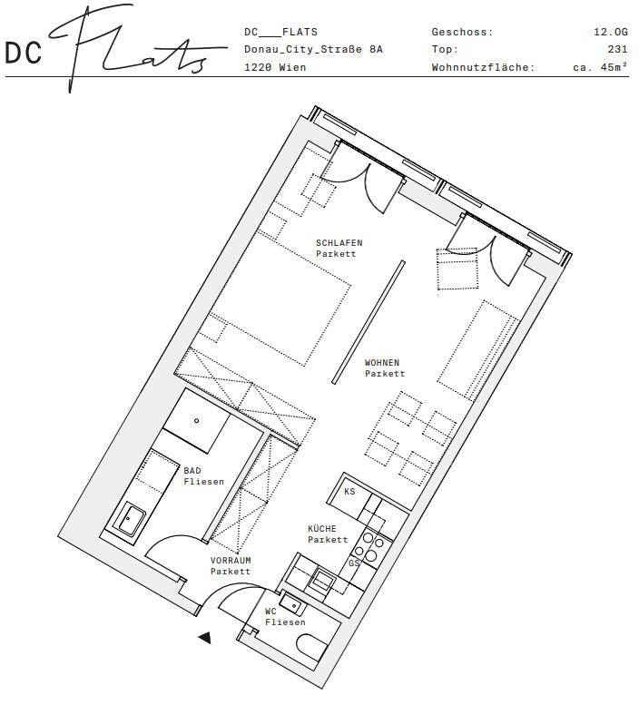 Plan_1220, Donau City S 8A_OG12_TOP 231