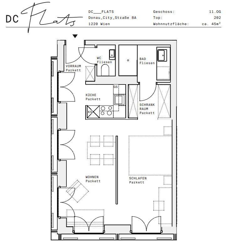 Plan_1220, Donau City S 8A_OG11_TOP 202