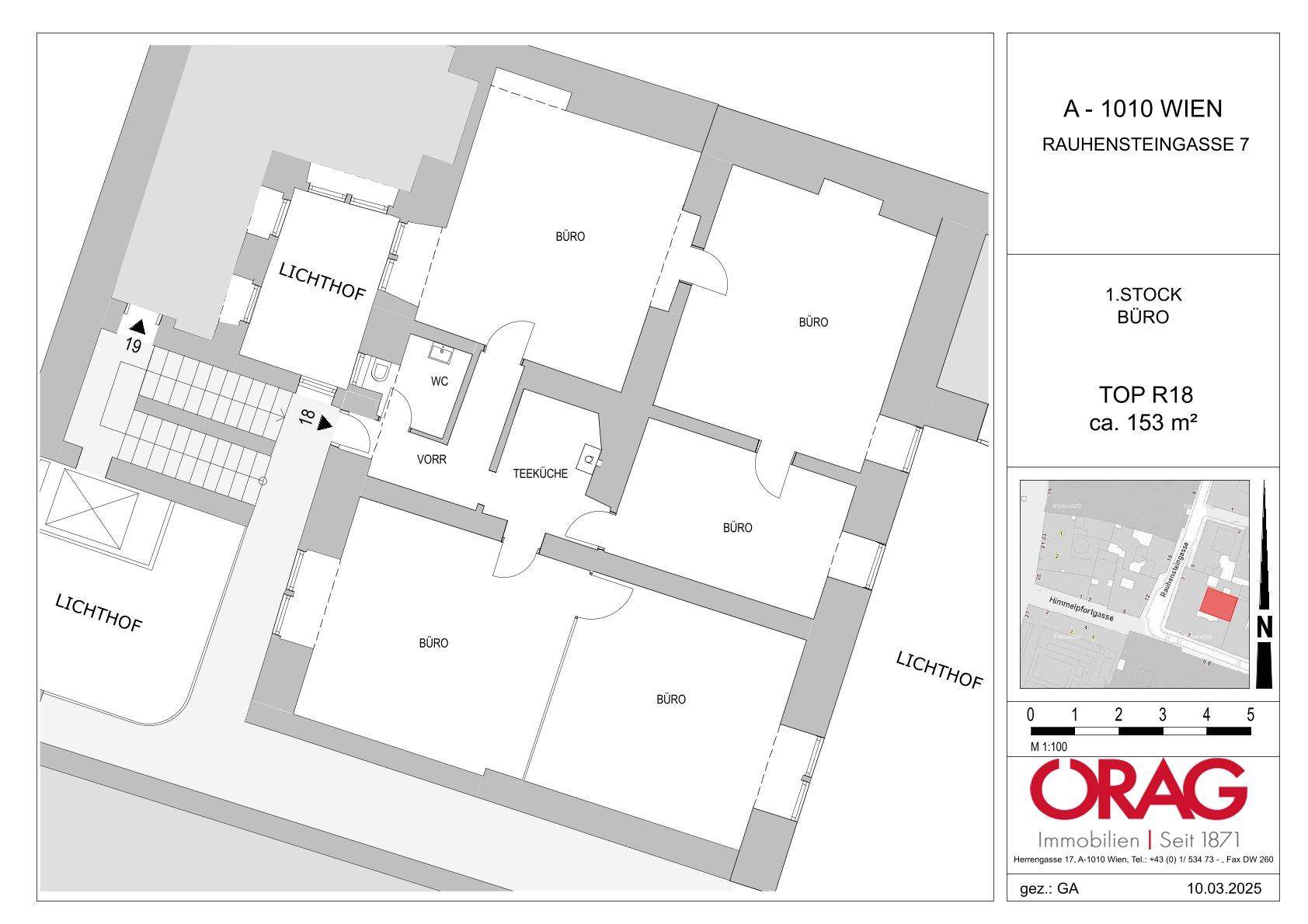 Plan Rauhensteingasse 7 Top R18