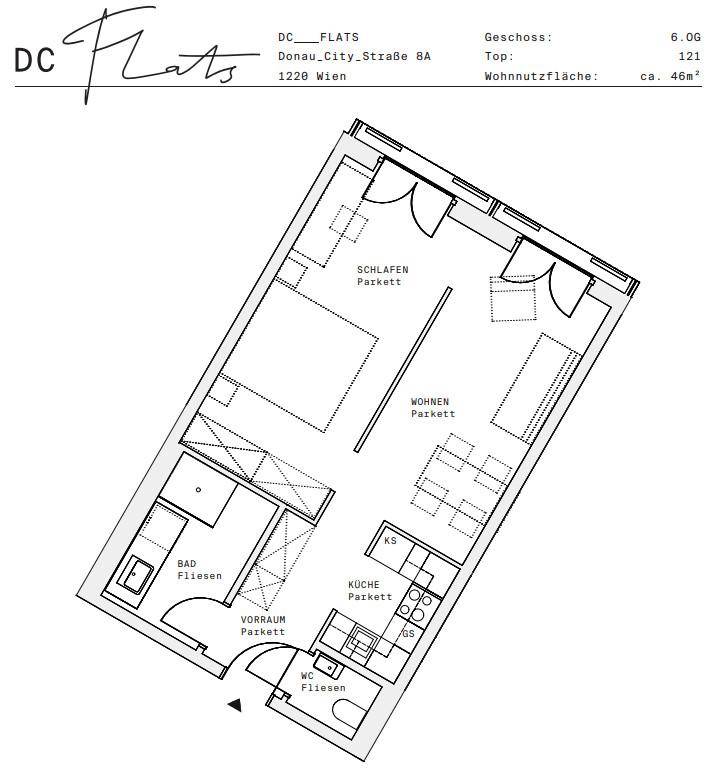 Plan_1220, Donau City S 8A_OG06_TOP 121