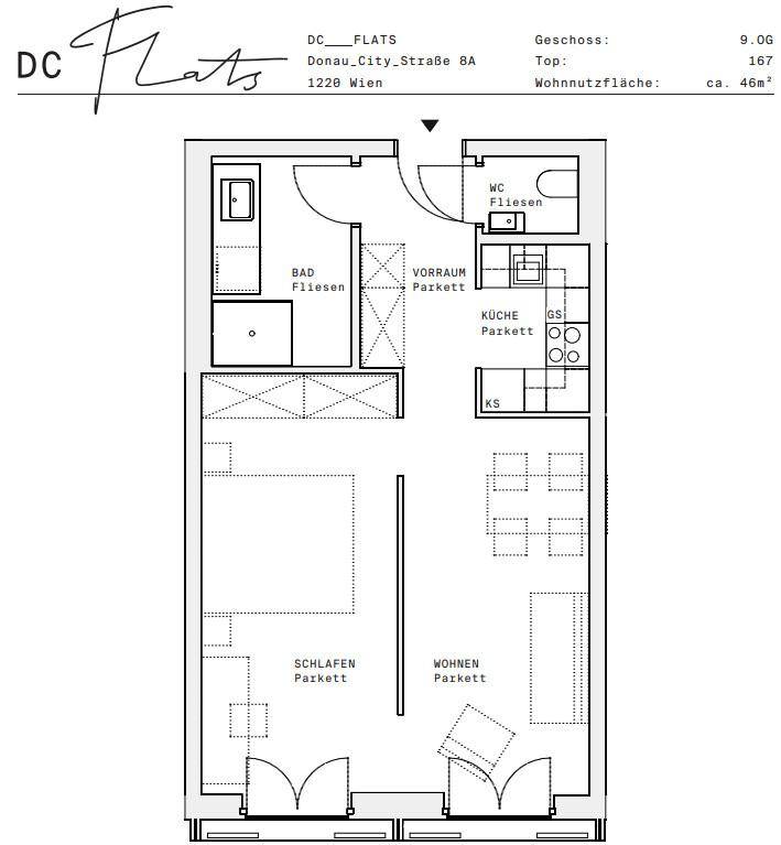 Plan_1220, Donau City S 8A_OG09_TOP 167
