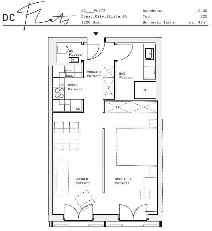 Plan_1220, Donau City S 8A_OG12_TOP 225