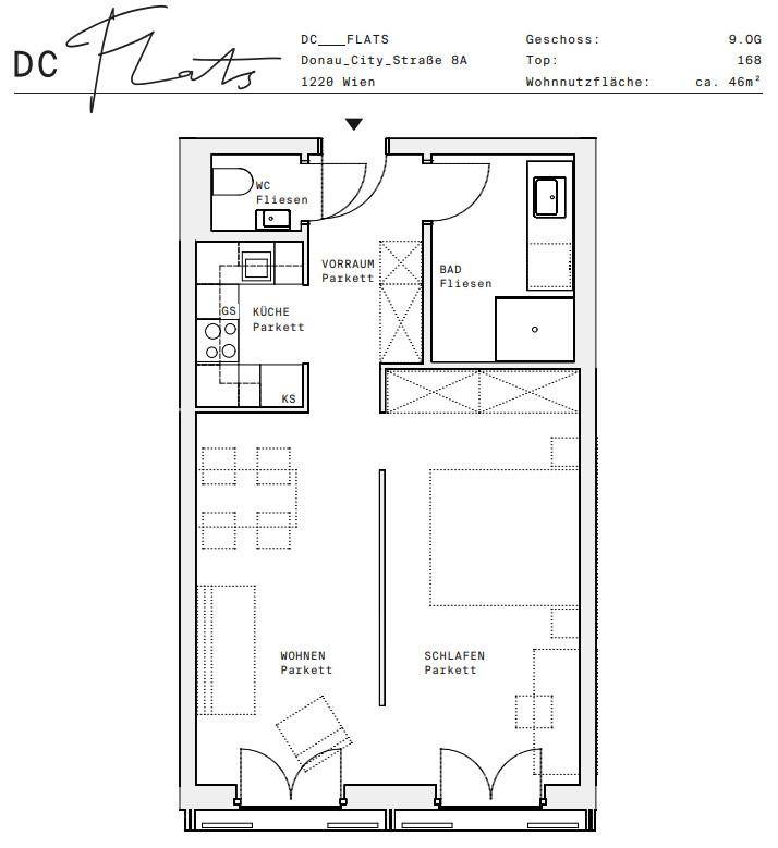 Plan_1220, Donau City S 8A_OG09_TOP 168