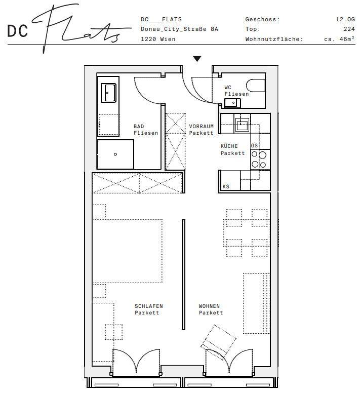 Plan_1220, Donau City S 8A_OG12_TOP 224