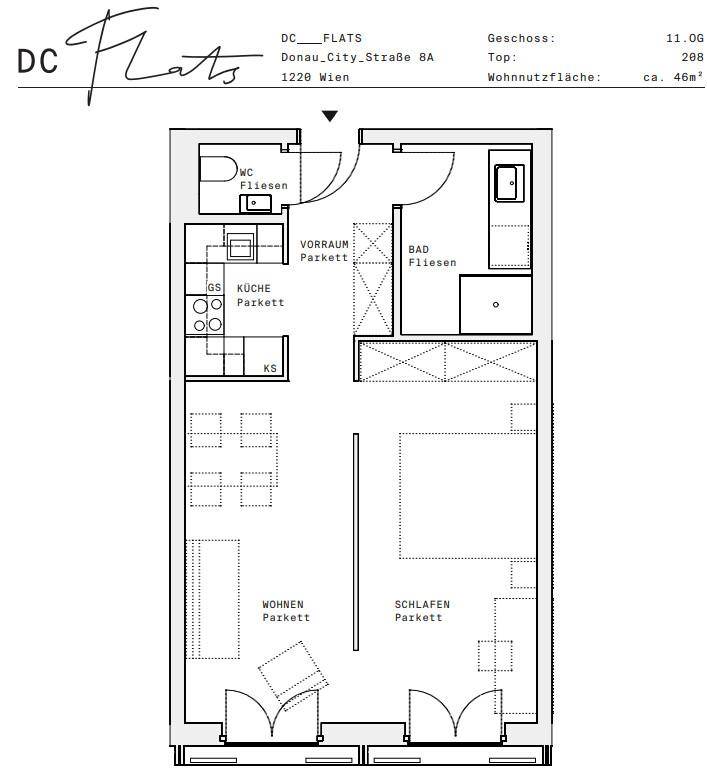 Plan_1220, Donau City S 8A_OG11_TOP 208