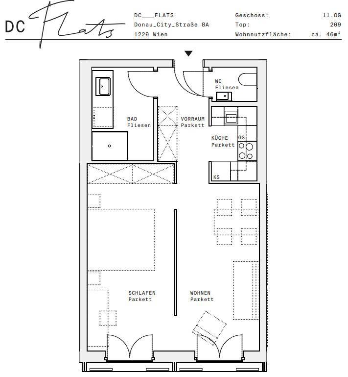 Plan_1220, Donau City S 8A_OG11_TOP 209
