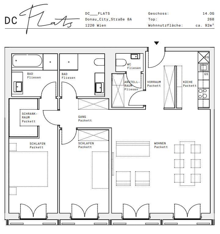 Plan_1220, Donau City S 8A_OG14_TOP 260