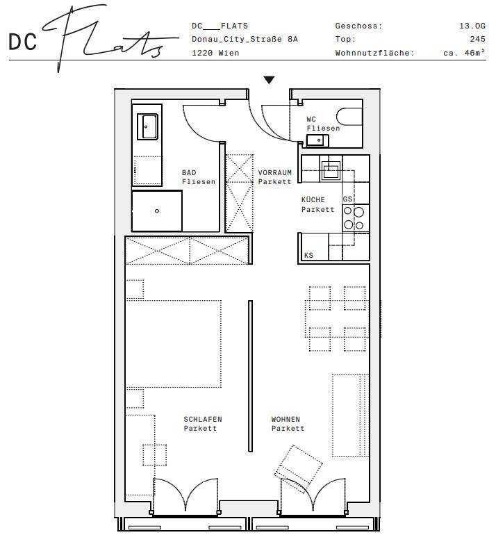 Plan_1220, Donau City S 8A_OG13_TOP 245