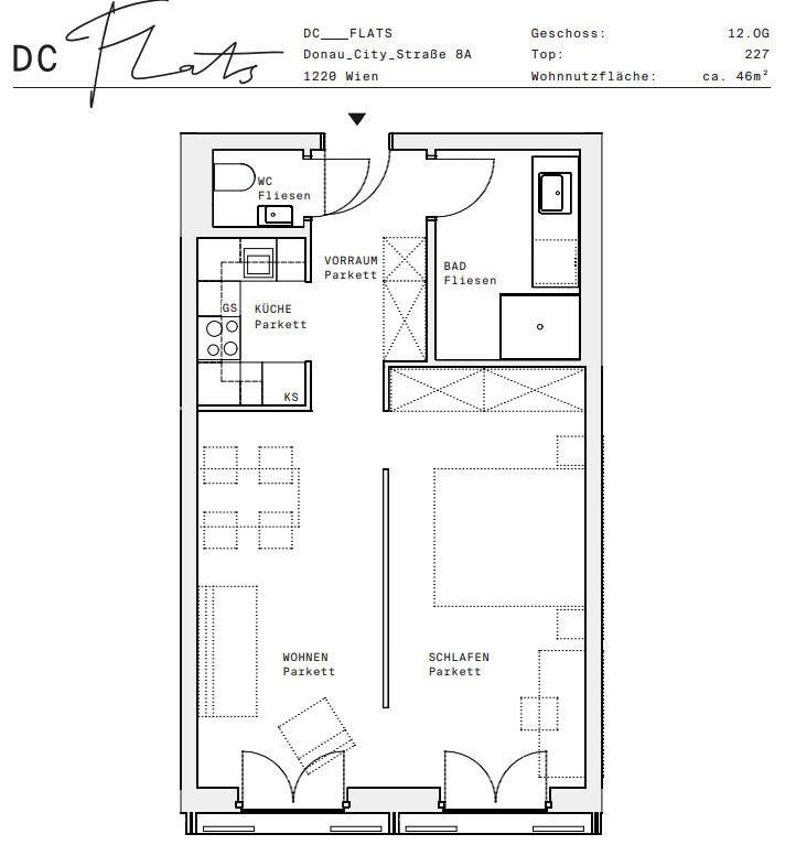 Plan_1220, Donau City S 8A_OG12_TOP 227
