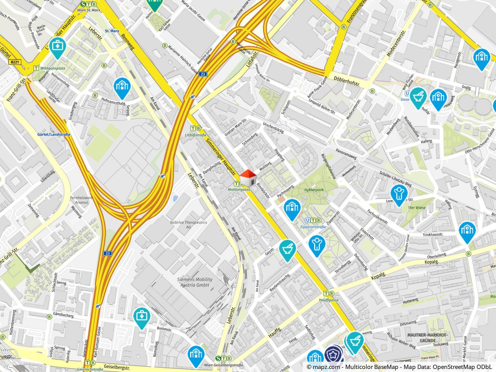 Geolyzer Kartenausschnitt