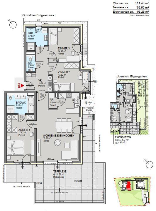 4-Zimmer-Gartenwohnung in Bestlage St. Peter - Baustart erfolgt! - Widok 5
