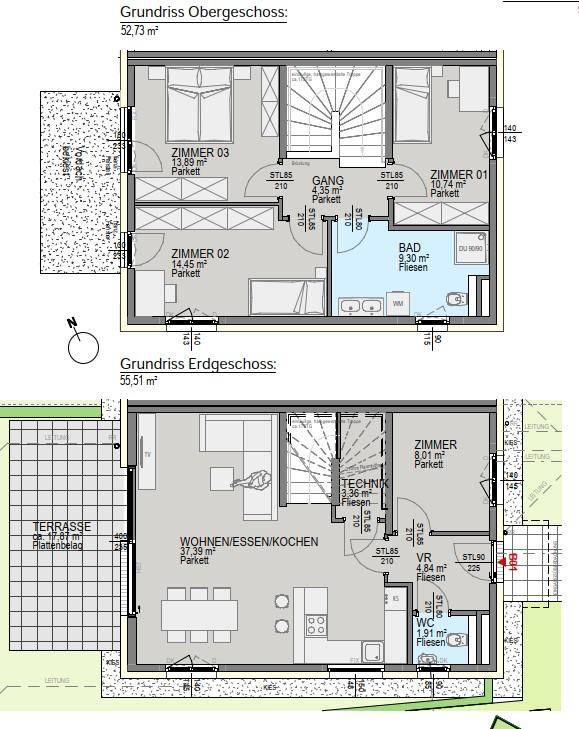 Modernes Reihenhaus in Bestlage Graz-Waltendorf: Garten, Terrasse &amp; Provisionsfrei! - Ansicht 2