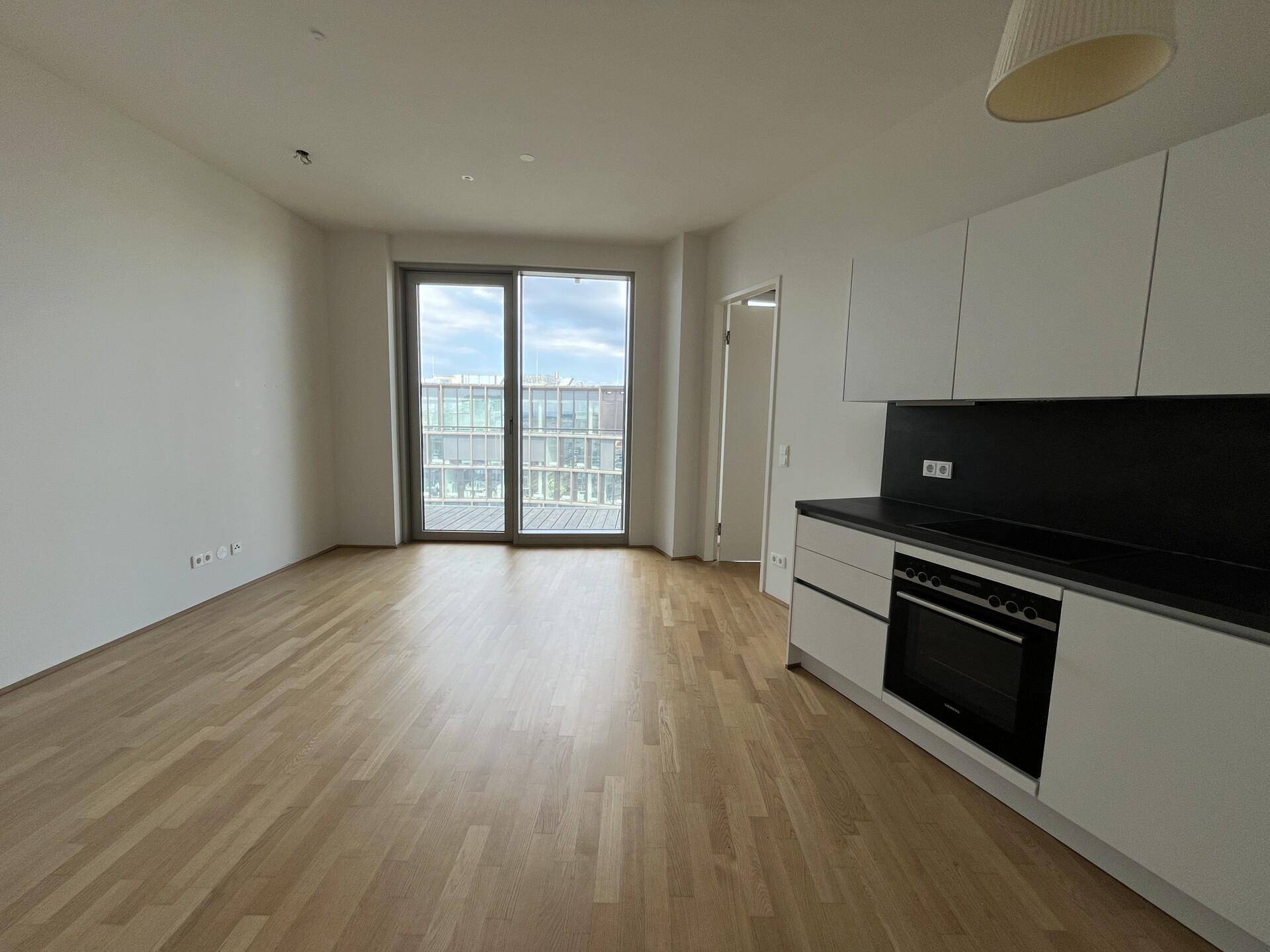 Wohnen im BelView: 2-Zimmer-Wohung im DG - 18. OG - mit großer Freifläche - zu mieten in 1100 Wien – pohled 3