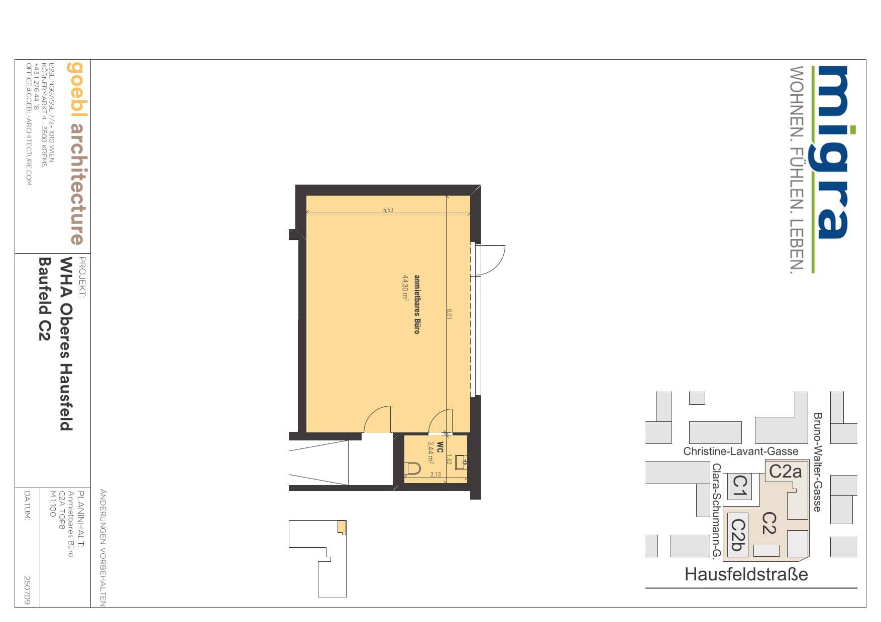 Grundriss eines kleinen Raumes mit separatem WC, ideal als Büro oder Abstellraum.