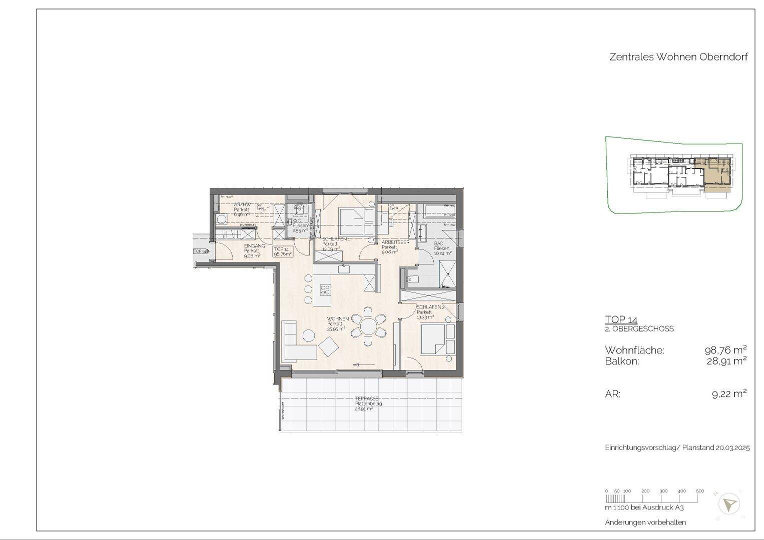 BAUBEGINN ENDE JUNI 2026 | Oberndorf bei Salzburg: 3 Zimmer | 98 m² - Ansicht 6