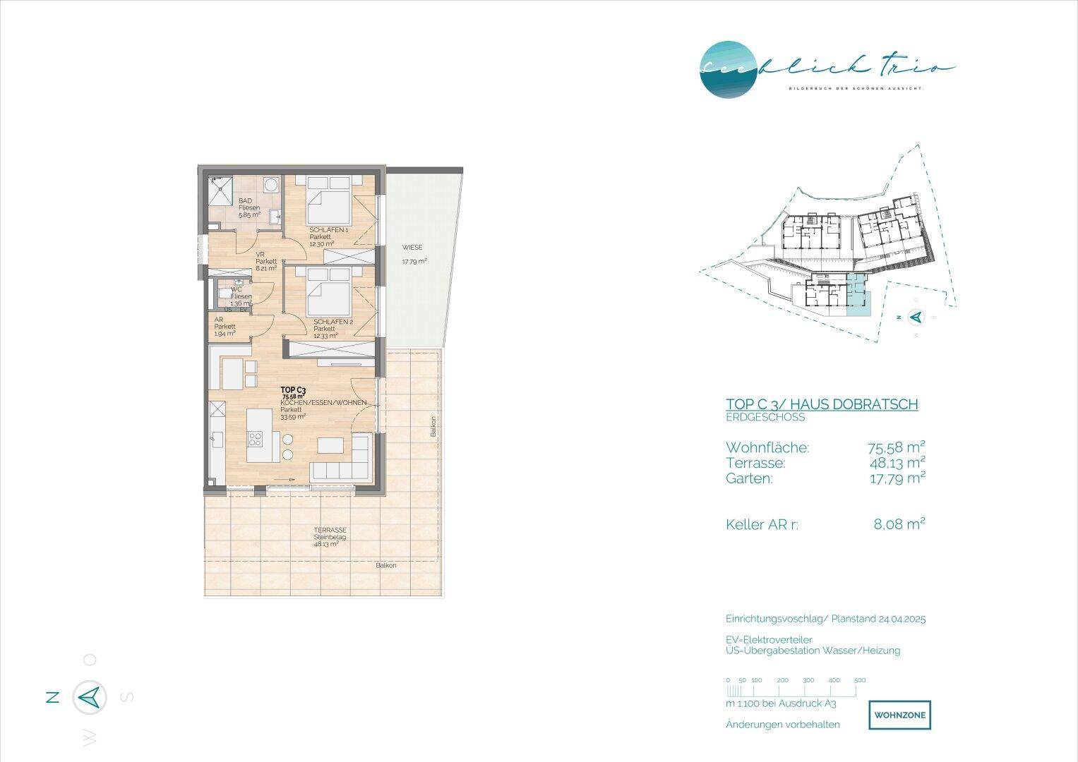 Wohnen mit spektakulärem Seeblick – Exklusive Gartenwohnung in Egg am Faaker See - Ansicht 3