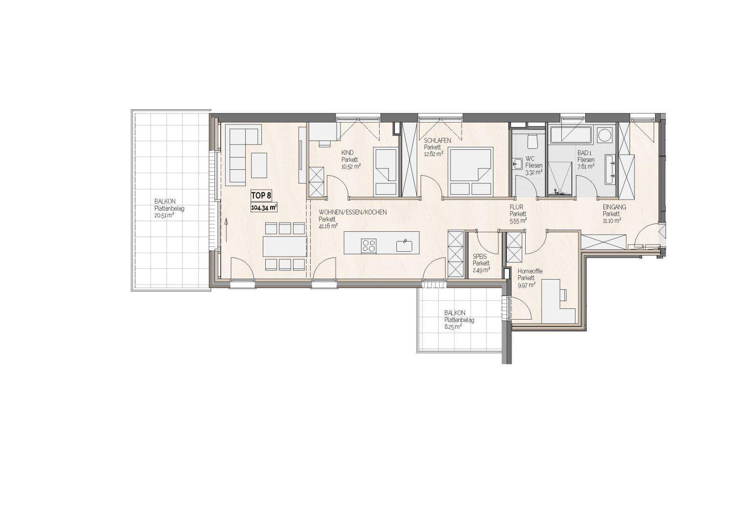 Bezugsfertig: 4-Zimmer-Wohnung in Gmunden – Ideal für Home-Office &amp; Zweitwohnsitz - Ansicht 3