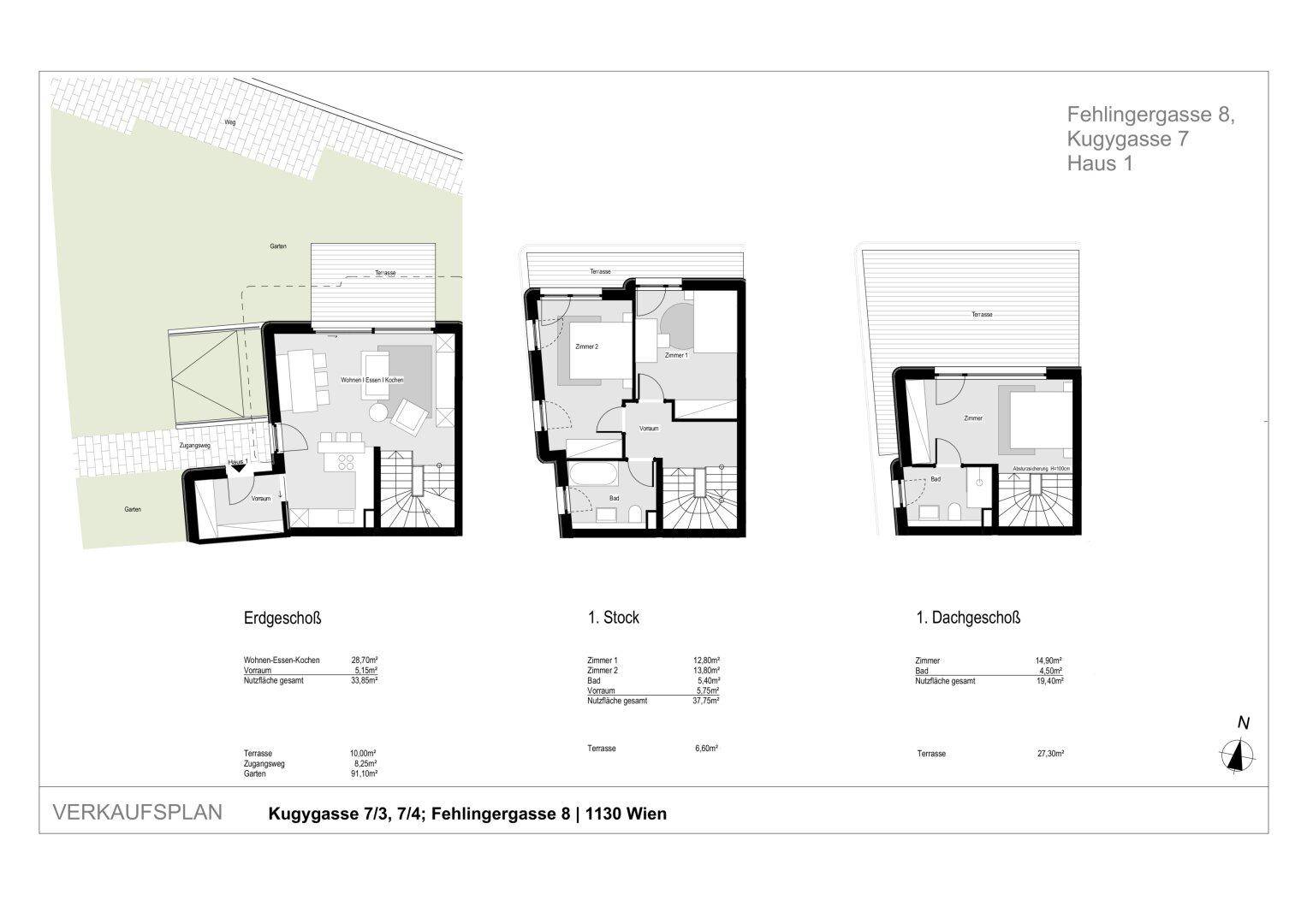 Verkaufsplan Haus 1