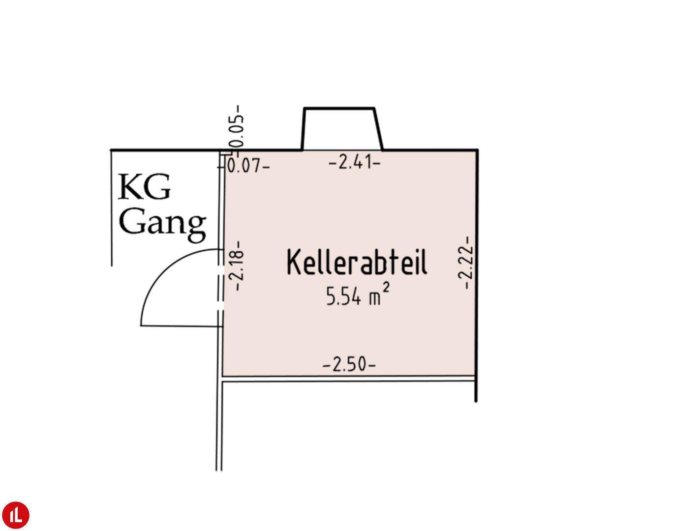 Grundriss Kellerabteil