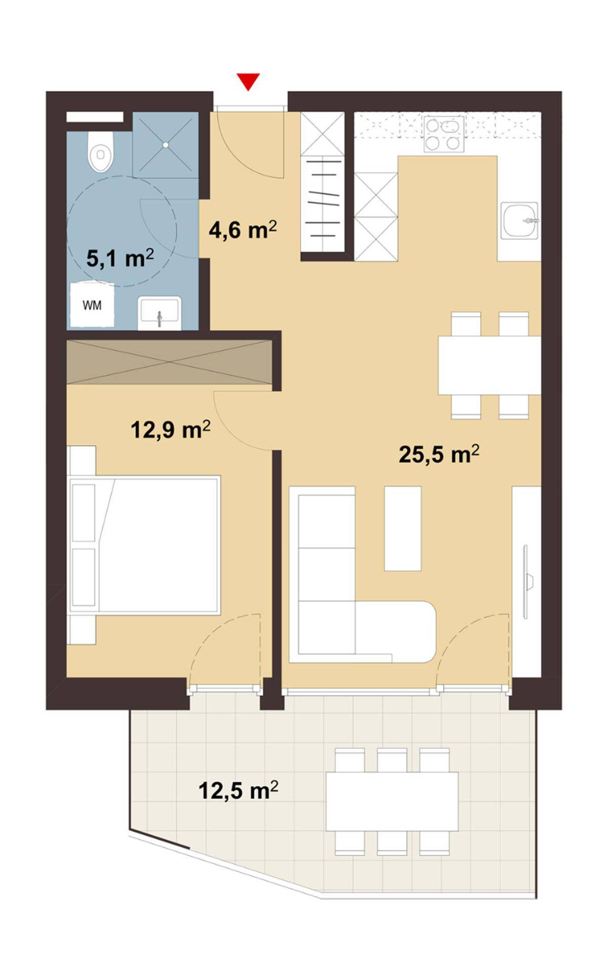 Grundriss Whg 13 Roseggerstraße in Hohenems