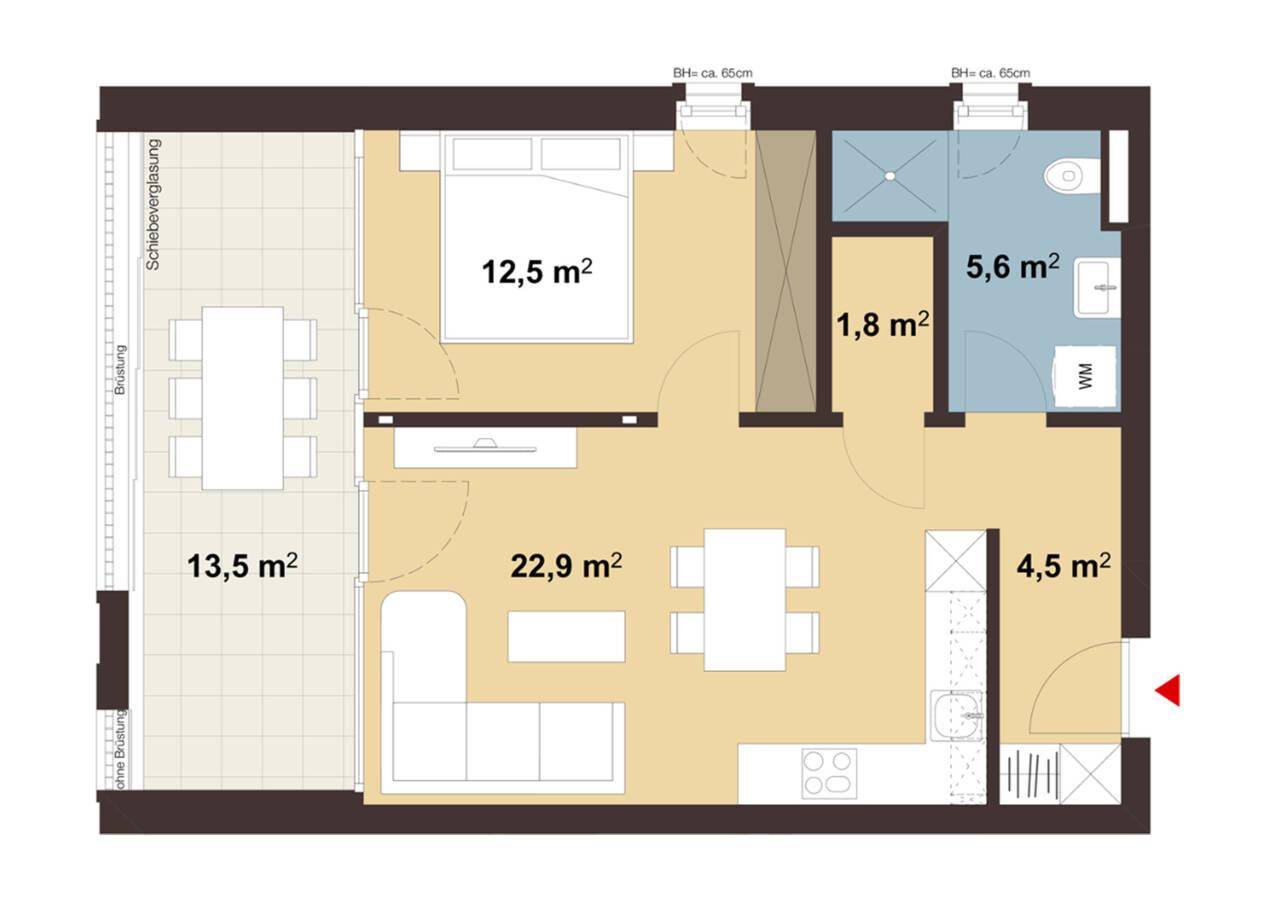 Grundriss Whg 07 Wohnanlage Kaspar-Hagen-Straße, Dornbirn