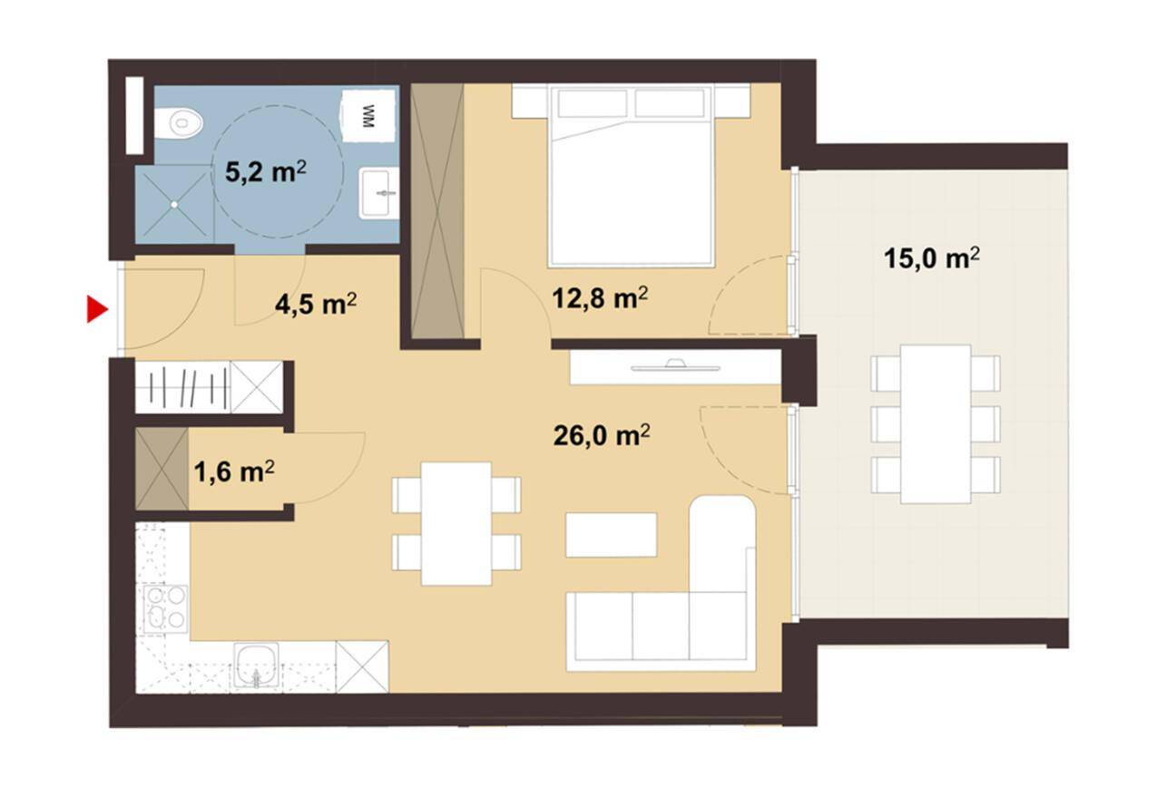 Sonnige 2-Zimmer-Gartenwohnung I Whg D02 - Widok 3