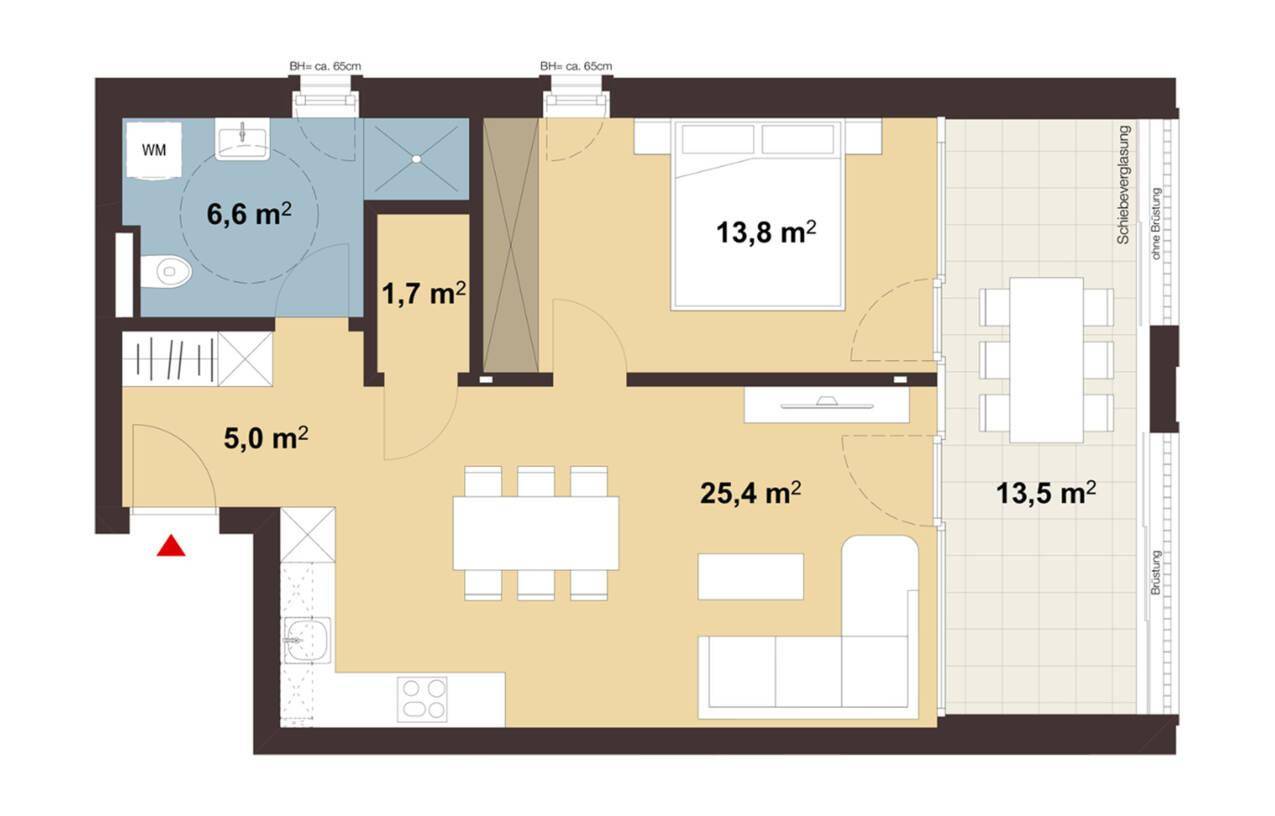 Grundriss Whg 04 Wohnanlage Kaspar-Hagen-Straße, Dornbirn