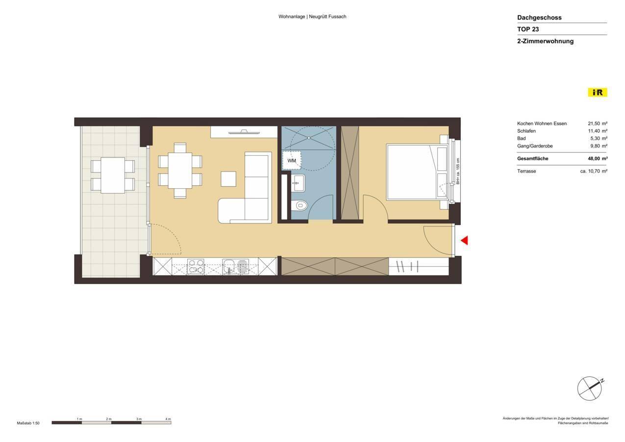 2-Zimmer Dachgeschosswohnung | Top 23 – pohled 3