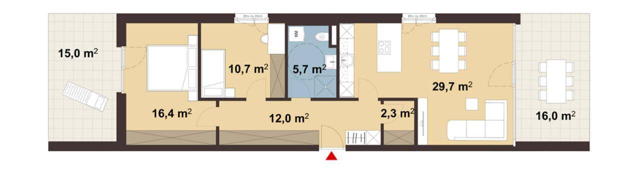 3-Zimmer-Gartenwohnung mit 2 Terrassen zum Wohlfühlen I Whg C04 - Ansicht 3