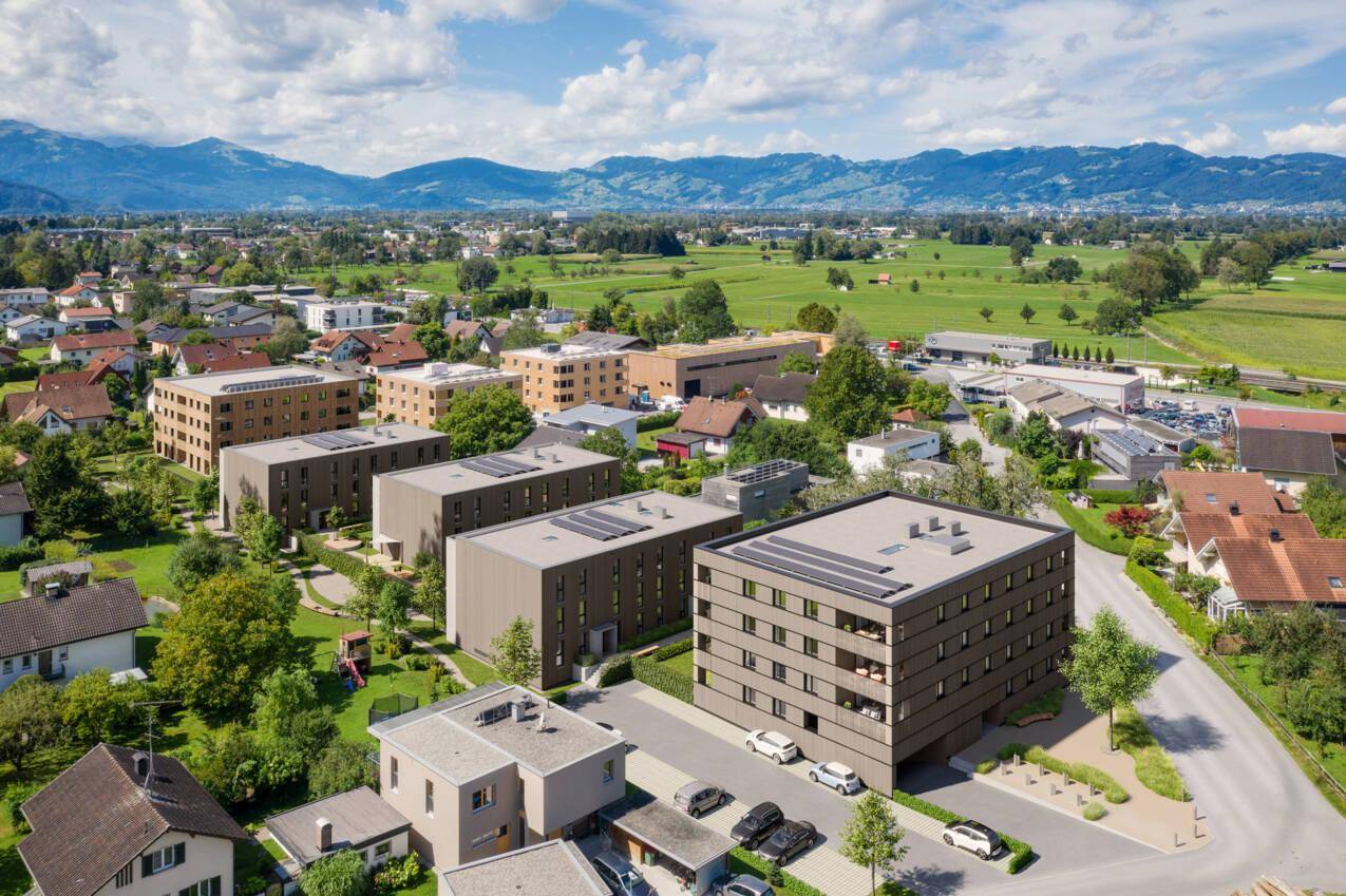 Hellbrunnenstraße in Hohenems Luftbild 02 i+R Wohnbau GmbH