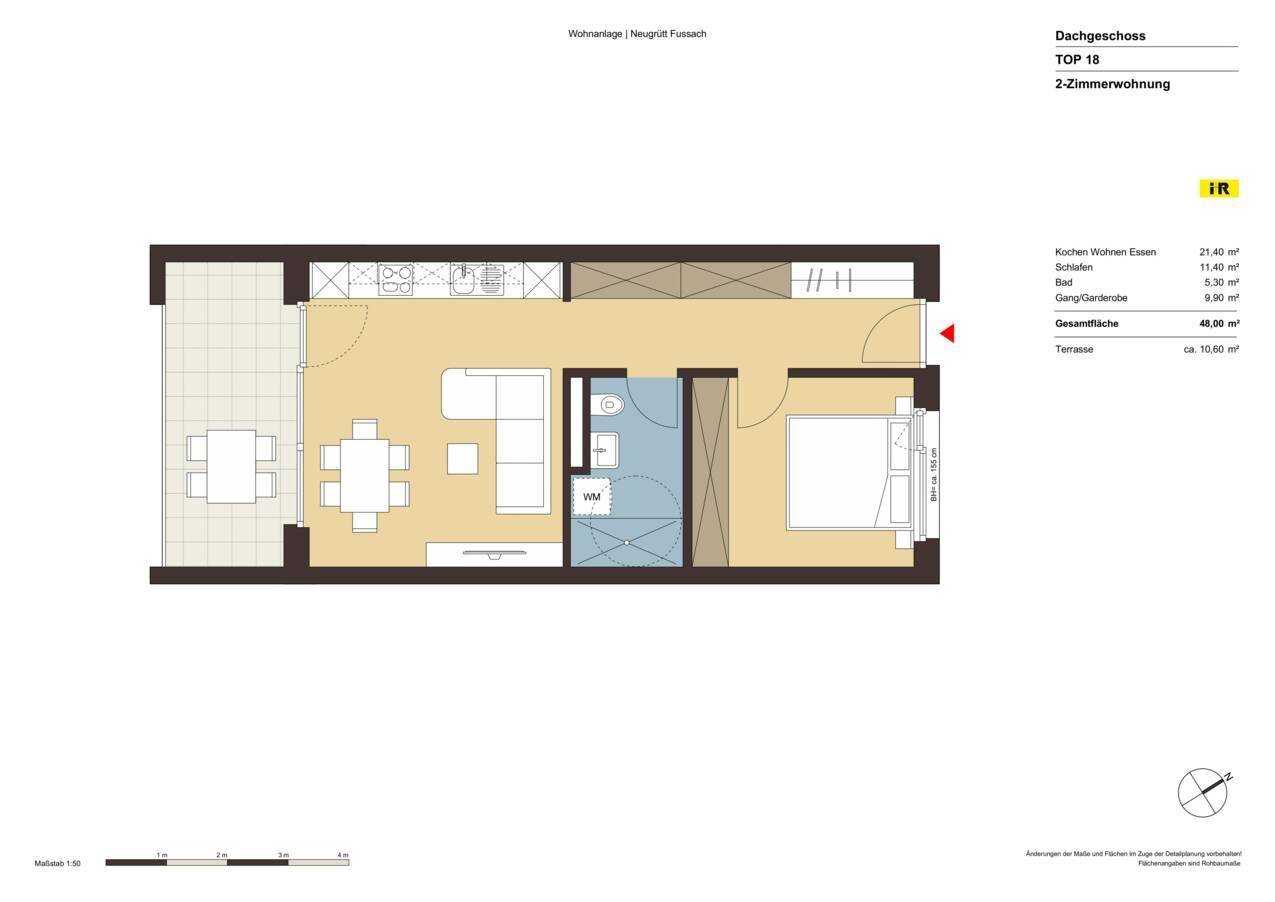 2-Zimmer Dachgeschosswohnung | Top 18 – pohled 3