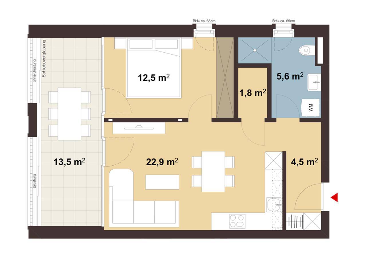 Grundriss Whg 03 Wohnanlage Kaspar-Hagen-Straße, Dornbirn