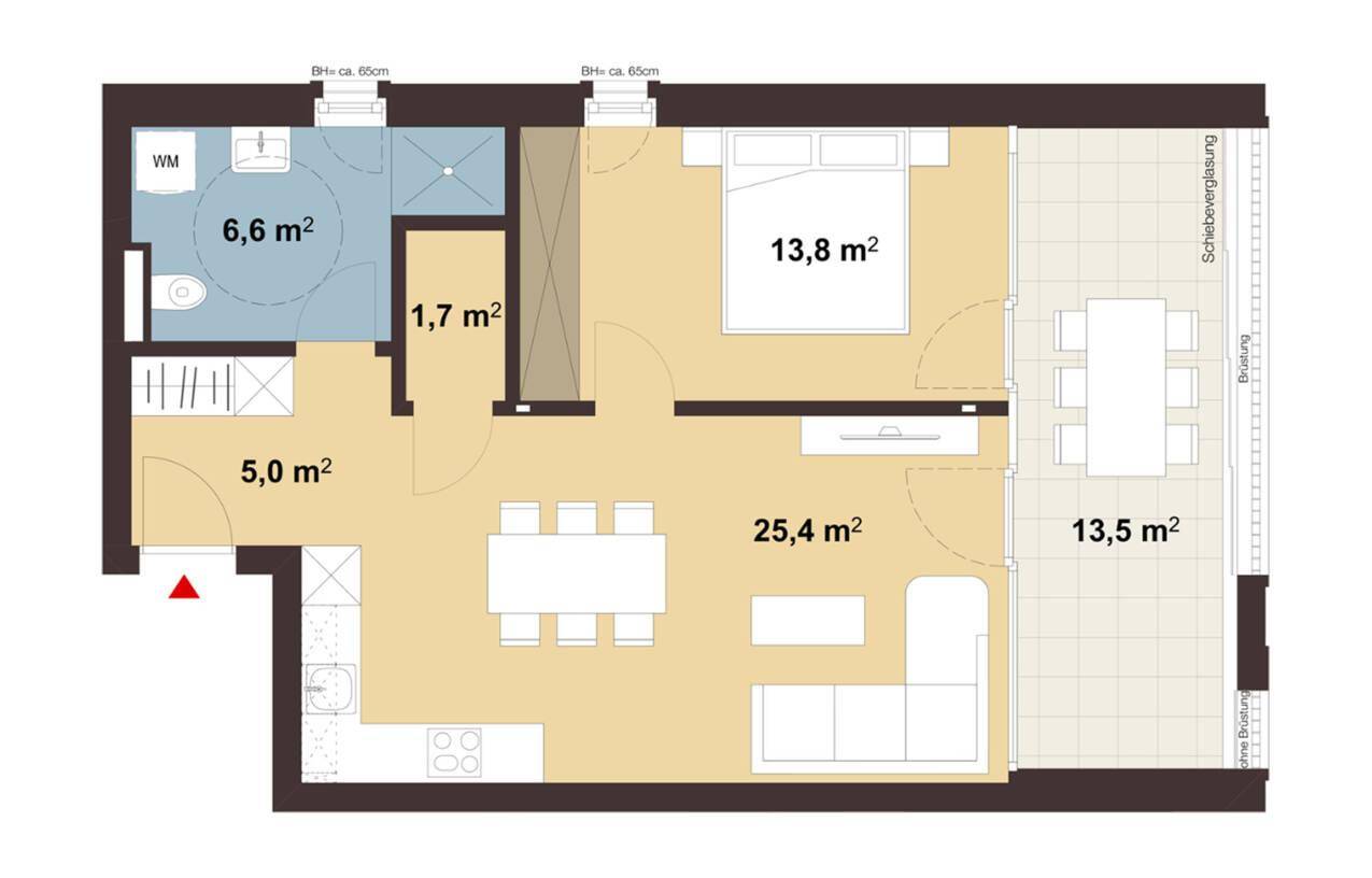 Grundriss Whg 08 Wohnanlage Kaspar-Hagen-Straße, Dornbirn