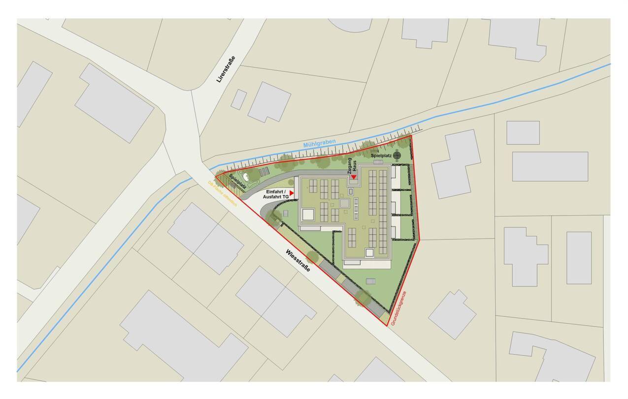 Wohnanlage Wiesstraße, Altach - Lageplan