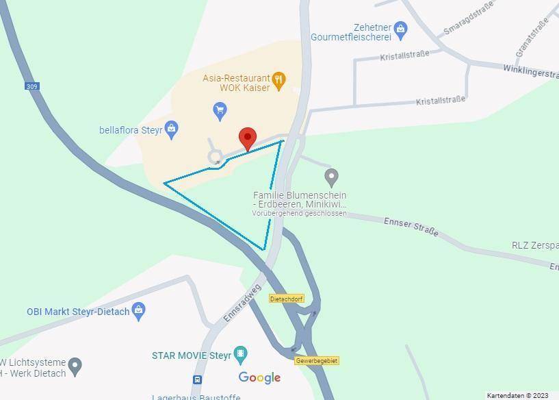 Grundstück mit B Widmung am Fachmarktring Steyr - - Industrie oder Gewerbe !!! - Ansicht 3