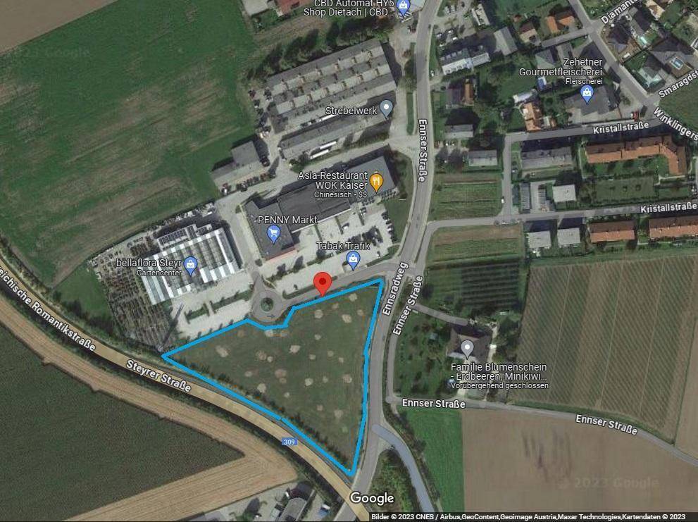 Grundstück mit B Widmung am Fachmarktring Steyr - - Industrie oder Gewerbe !!! - Ansicht 4