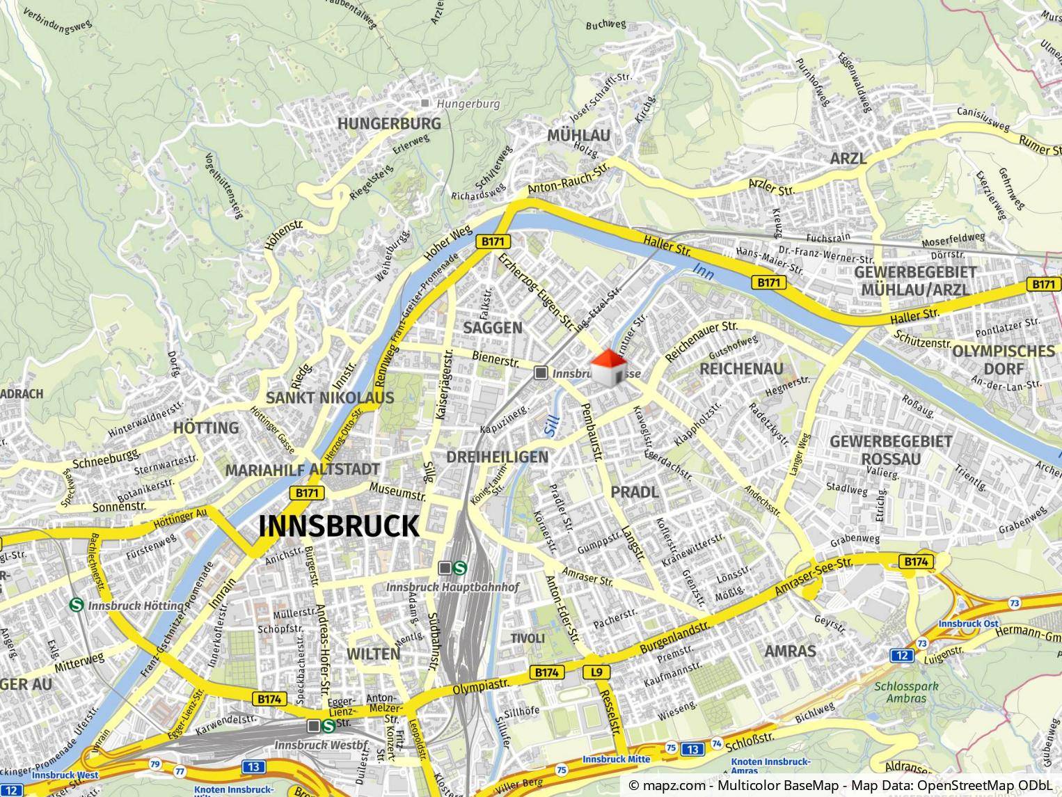 Geolyzer Kartenausschnitt