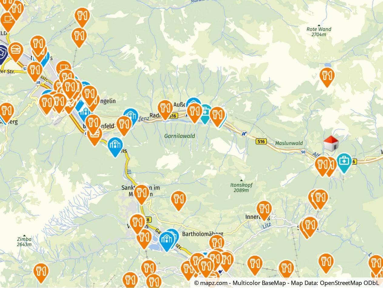 Geolyzer Kartenausschnitt