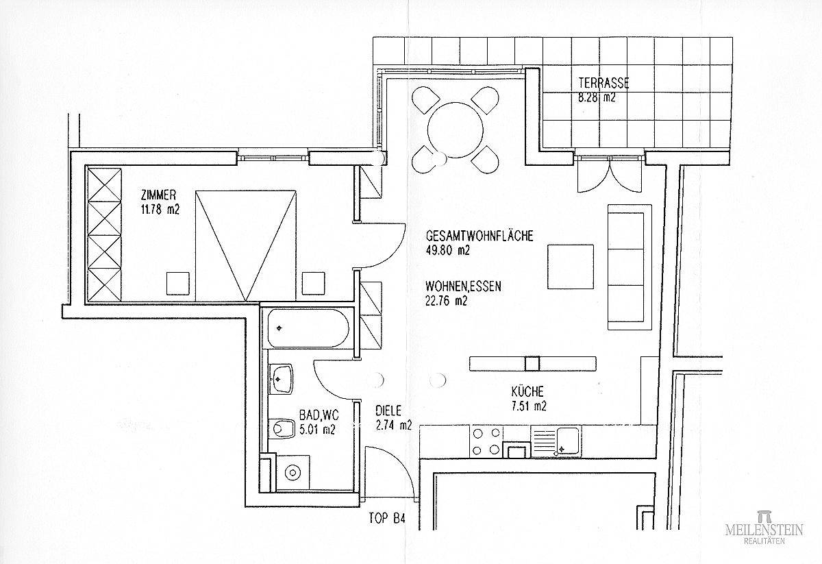 Grundriss Top B4 Pradl