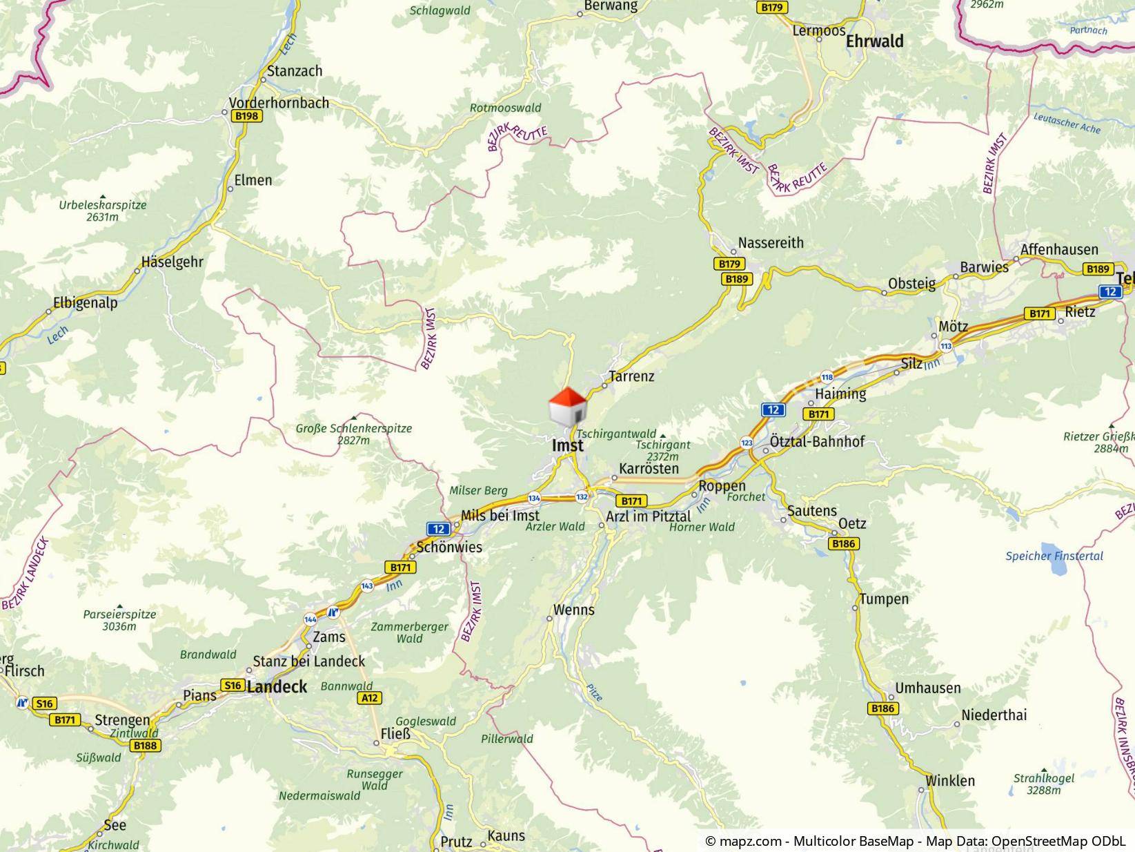 Geolyzer Kartenausschnitt
