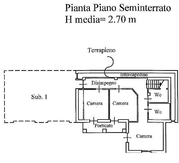 Planimetria piano seminterrato