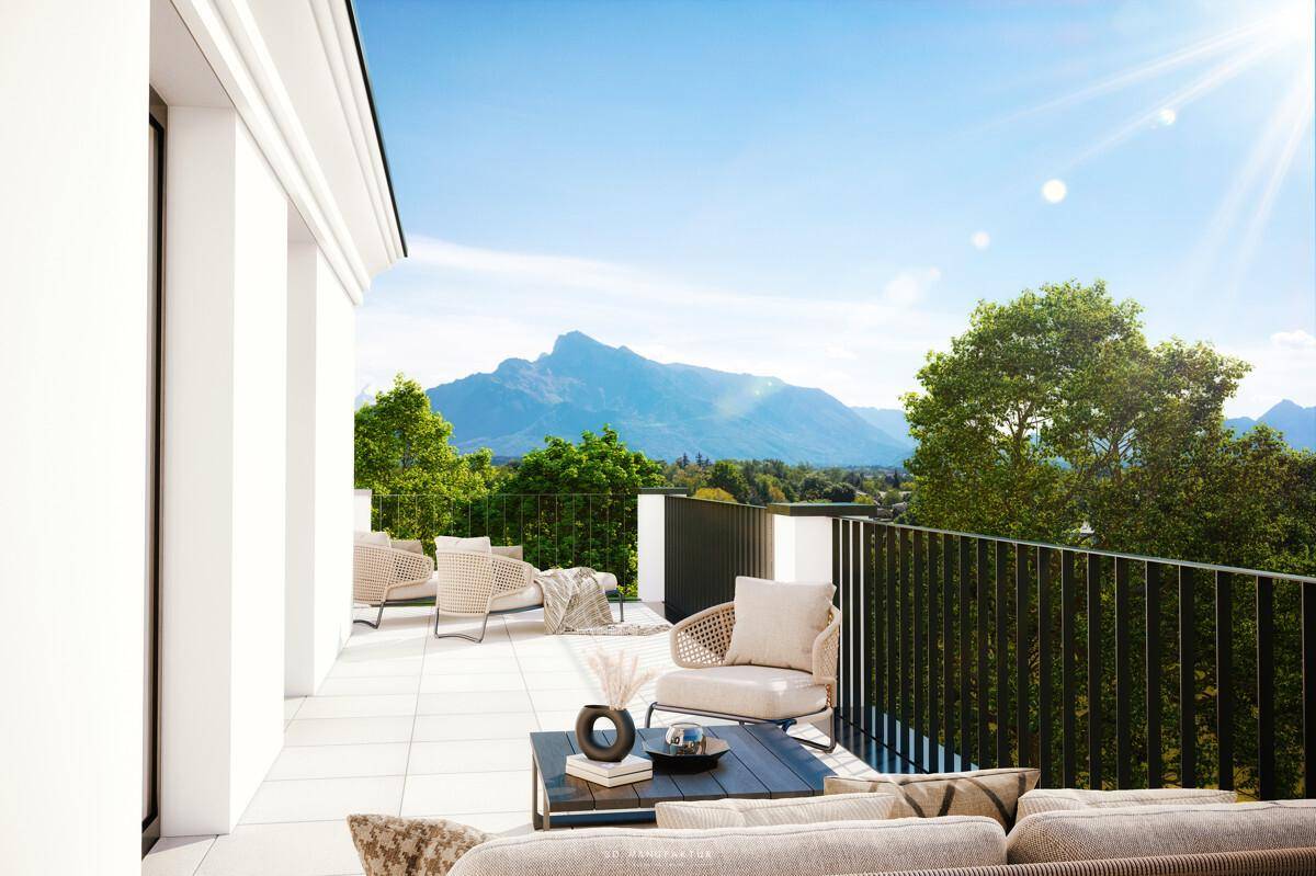 Architekturvisualisierung KBP INT TOP5 Terrasse